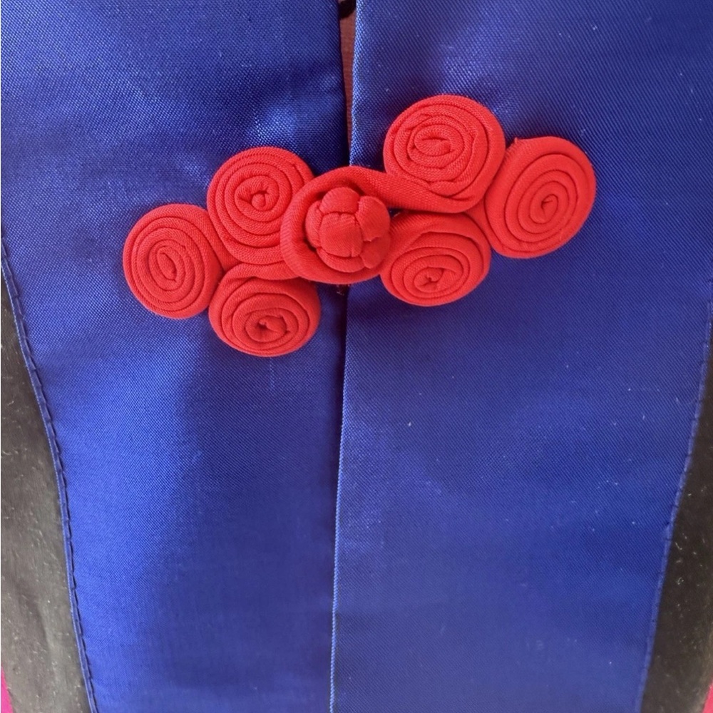 Colorful Patchwork Silk Jacket - image 2